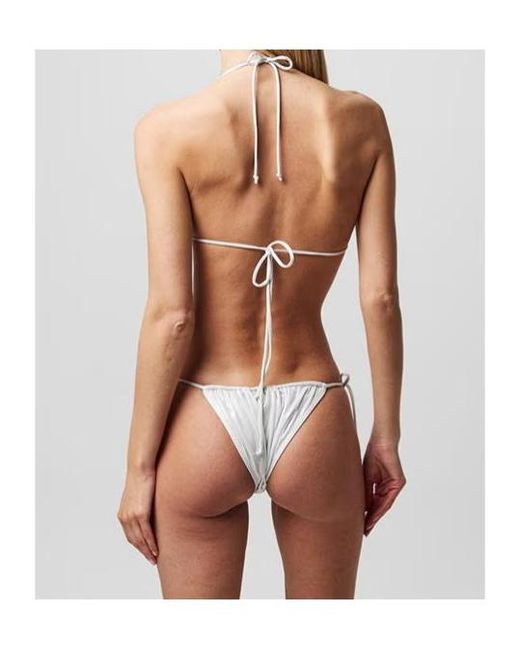 Norma Kamali White String Bikini Top