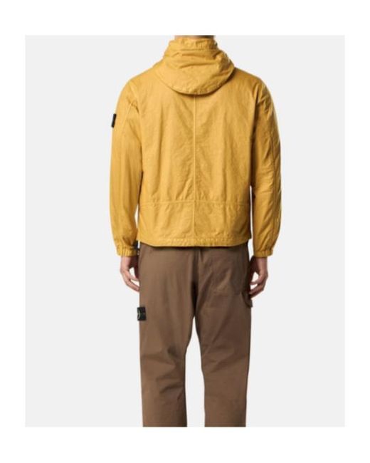 Stone Island Metallic Zip-Up Hooded Jacket for men