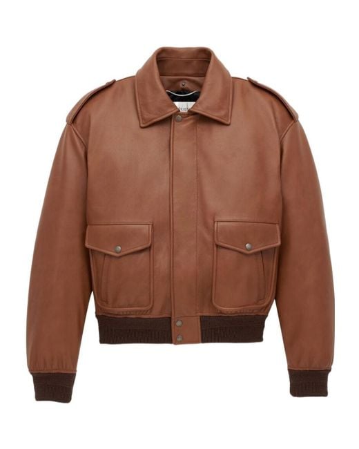 Saint Laurent Brown Bomber Jacket