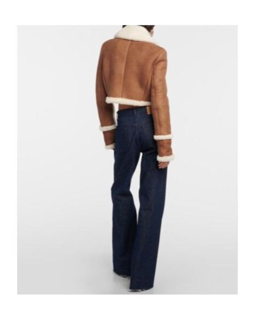 Magda Butrym Brown Shearling-Lined Suede Jacket