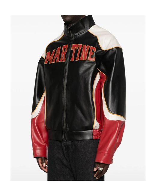 Martine Rose Blue Zip-Up High Neck Jacket for men