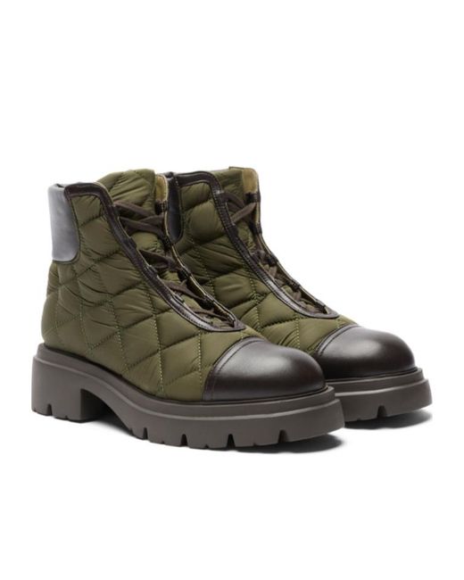 Stuart Weitzman Green Hudson Quilted Hiker Bootie