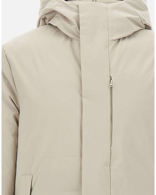 Save The Duck Natural Logo-Patch Padded Jacket for men