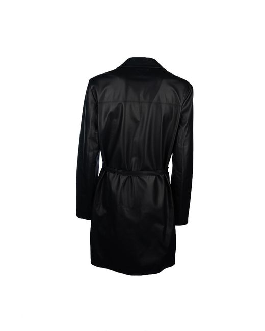 Prada Black Nappa Leather Coat for men