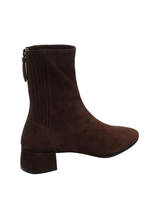 Aquazzura Brown Tres Honore Block Heel Boots