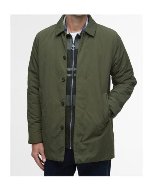 Barbour Green Collared Casual Jacket for men