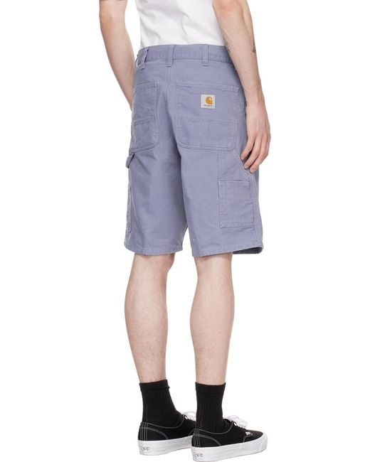 Carhartt Blue Logo Patch Chino Shorts for men