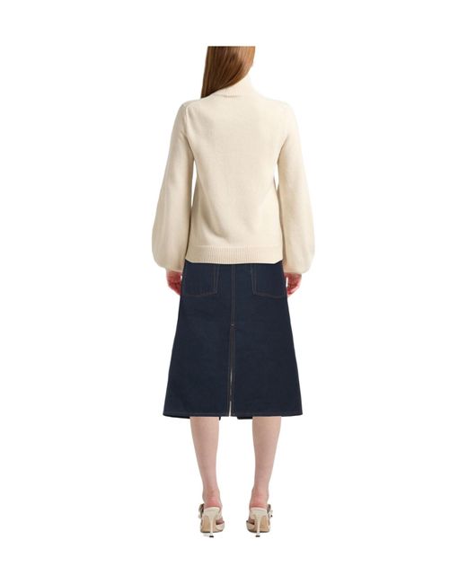 Burberry Blue Denim Skirt Cotton
