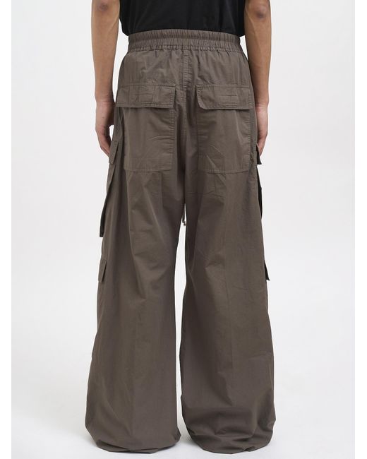Rick Owens Gray Drawstring Trousers for men