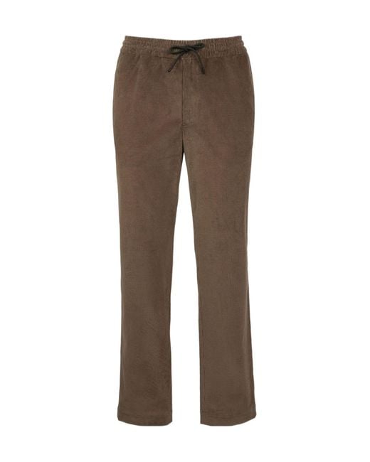 Sease Brown Corduroy Drawstring Pants for men