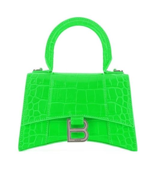Balenciaga Green Hourglass Xs Top Handle Bag