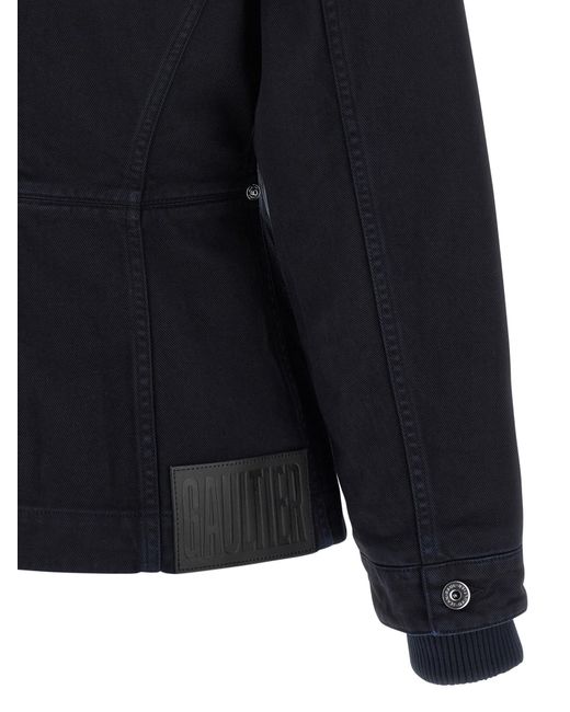 Jean Paul Gaultier Blue High Collar Casual Jacket