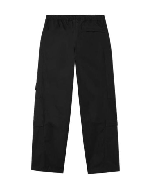Stone Island Black Loose-Fit Cargo Trousers for men