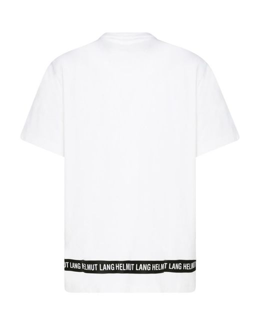 Helmut Lang White Logo Short-Sleeved T-Shirt for men