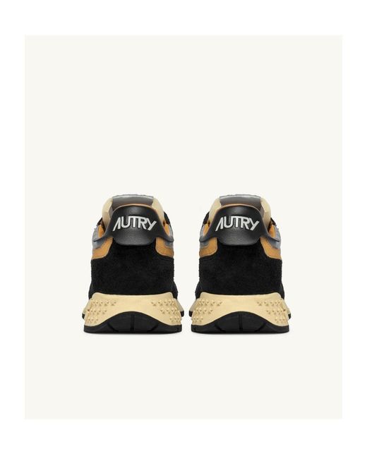 Autry Black Low-Top Sneakers With Mesh And Suede Overlays for men