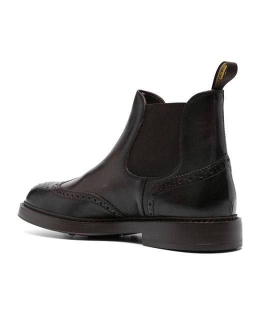 Doucal's Black Round Head Boots for men