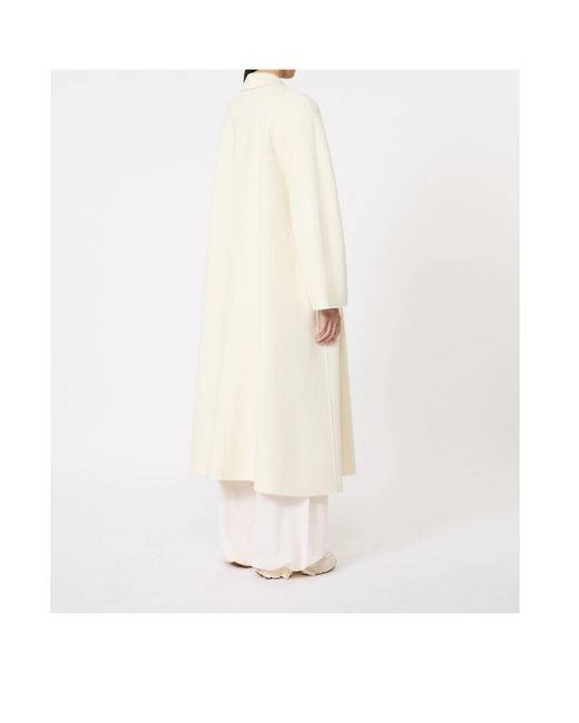 Max Mara White Long-Sleeved Coat