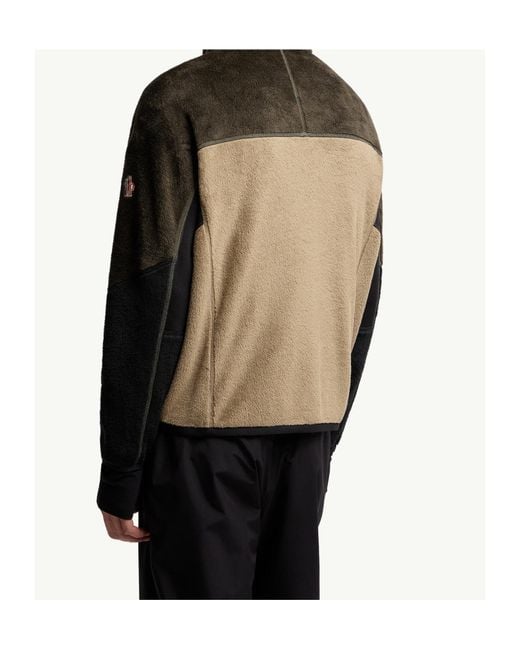 Moncler Green Grenoble Polartec High Neck Sweatshirt for men