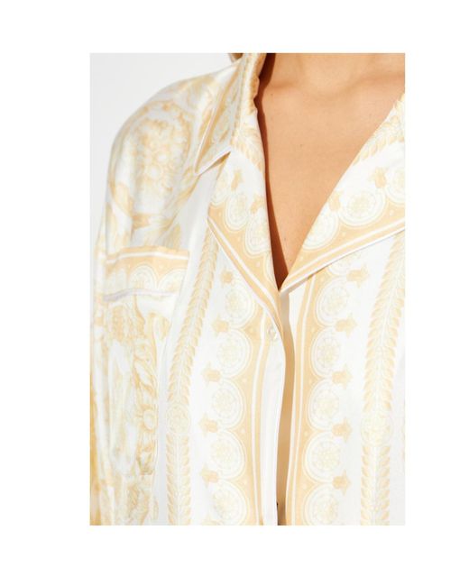 Versace Natural La Coupe Des Dieux Printed Shirt