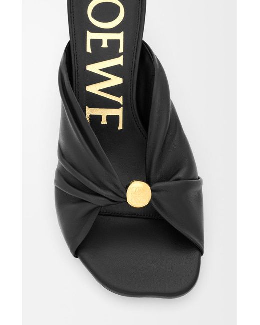 Loewe Black Slip On Heeled Sandals