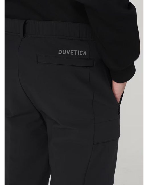 Duvetica Black Logo Detail Casual Pants for men