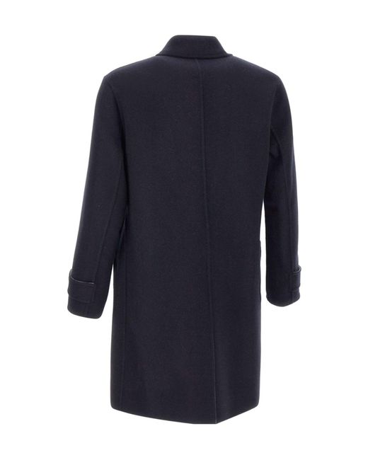 Eleventy Blue Double-Sided Reversible Coat for men