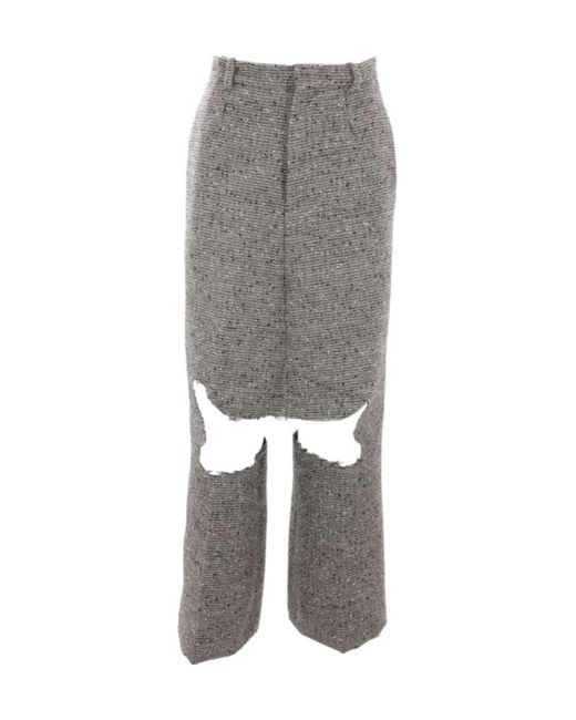 Niccolò Pasqualetti Gray Eolico Skirt Trousers
