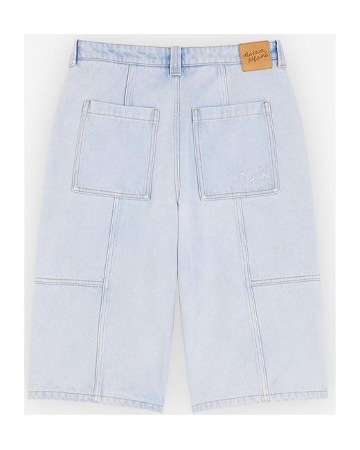 Maison Kitsuné Blue Maison Kitsuné Denim Bermuda Shorts for men
