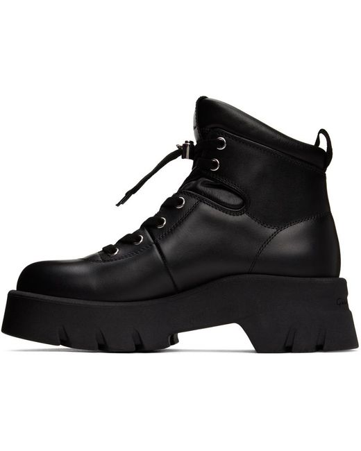Gianvito Rossi Black Lace-Up Boots