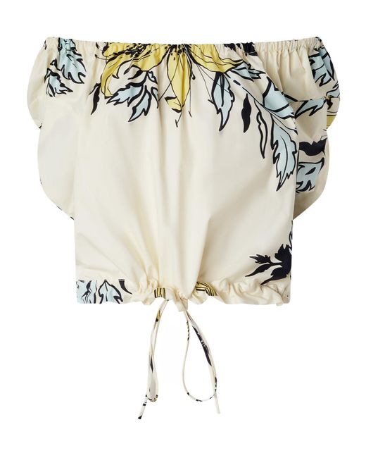Pinko Metallic Floral-Print Top