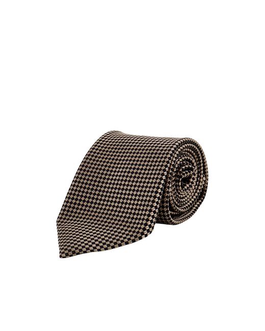 Tom Ford Brown Logo Tie for men