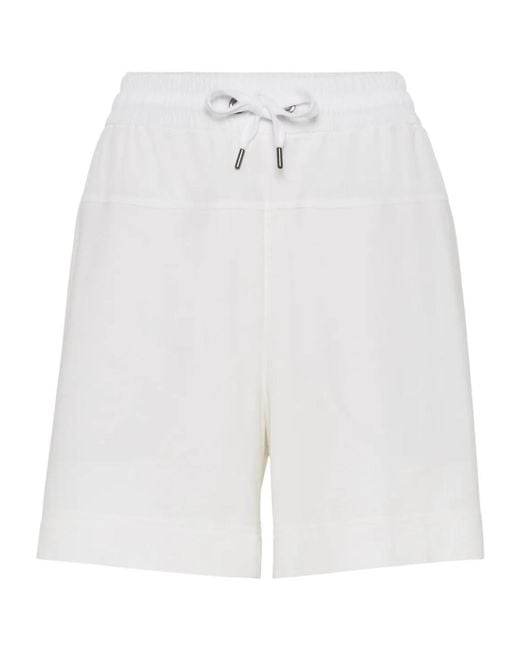 Brunello Cucinelli White Drawstring Shorts