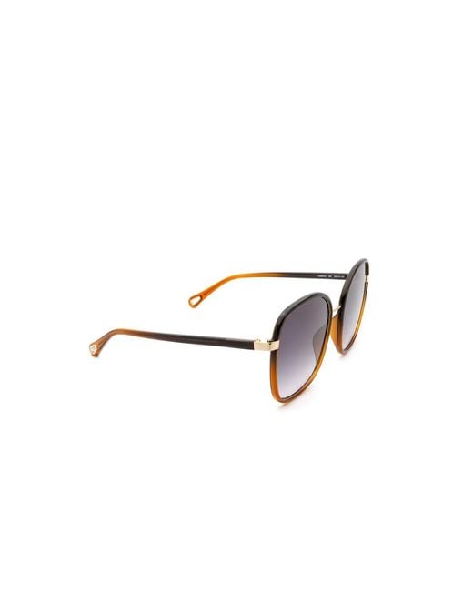 Chloé White Tinted Oversize-Frame Sunglasses