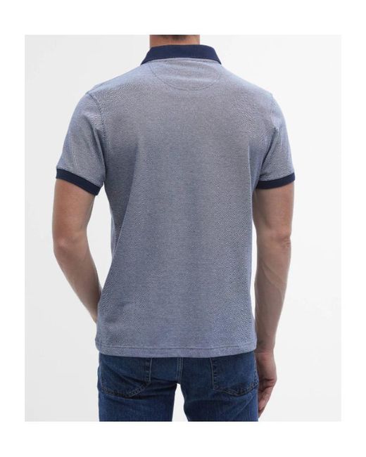 Barbour Blue Logo-Embroidered Polo Shirt for men