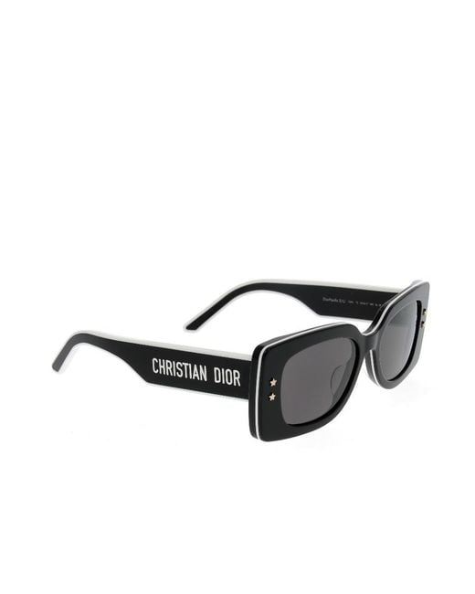Dior Black Eyewear Rectangular Frame Sunglasses