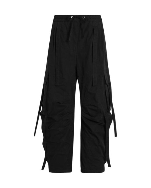 Dolce & Gabbana Black Waxed Faille Cargo Pants
