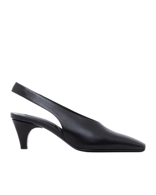 Giorgio Armani Blue Decollete Shoe Leather Lining And Leather Sole