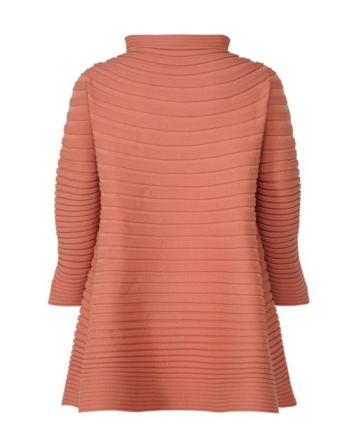 Pleats Please Issey Miyake Orange Pleats Please Issey Miyake Bounce Knit Top
