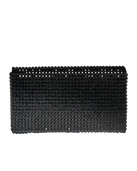 AMINA MUADDI Black Embellished Clutch Bag