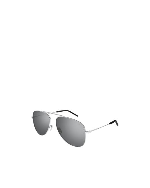 Saint Laurent White Eyewear Sl 800 Aviator Sunglasses for men