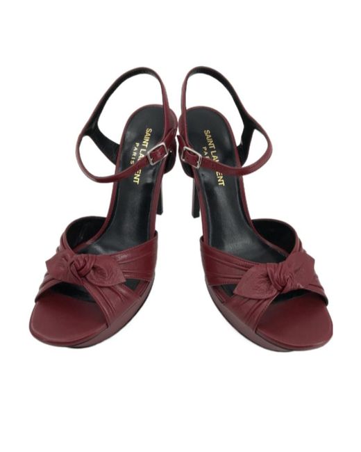 Saint Laurent Multicolor Logo High-Heeled Sandals