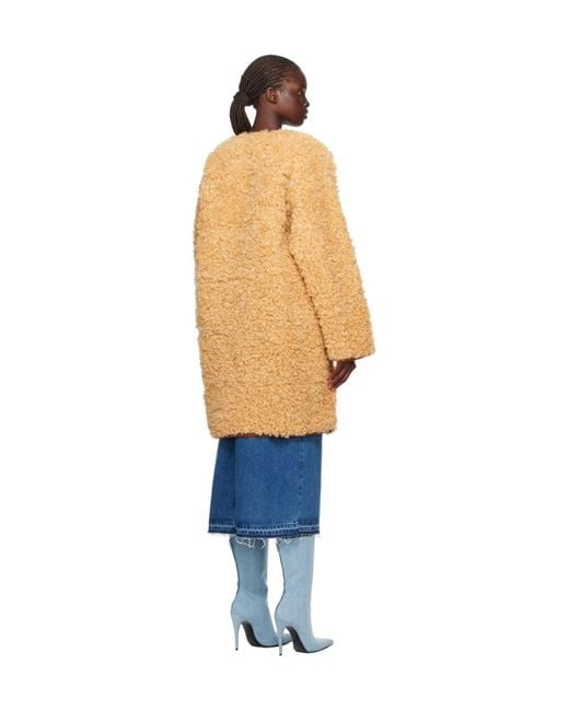 Stand Studio Blue Paola Cashmere Long-Sleeved Coat