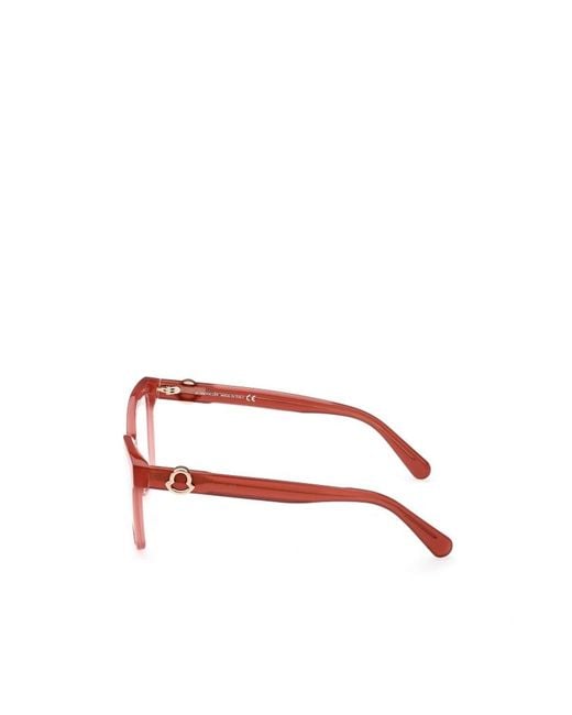 Moncler Pink Eyewear Square Frame Glasses for men