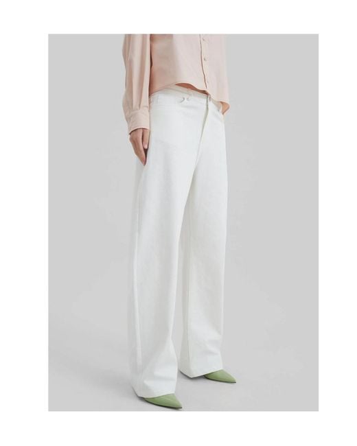 Frankie Shop White Nelton Barrel-Leg Jeans