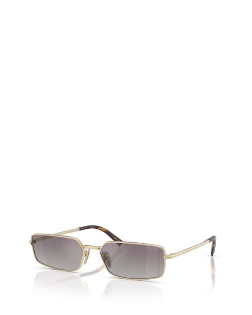 Prada White Eyewear Rectangular Frame Sunglasses