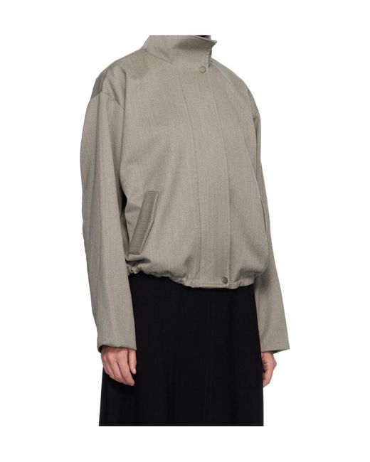 St. Agni Gray Pocket Bomber Jacket