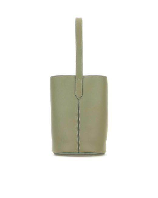 J&m Davidson Green Mini Quiver Buckle Leather Bucket Bag