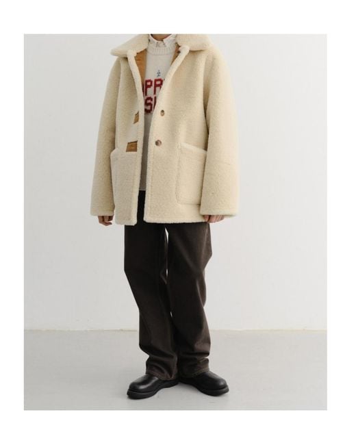 DUNST Natural Reversible Shearling Jacket for men