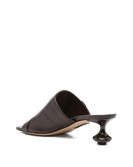 Loewe Brown 45Mm Toy Leather-Band Sculpted-Heel Sandals