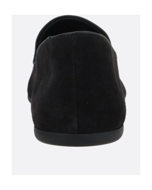 Prada Black Triangle-Logo Suede Loafers for men